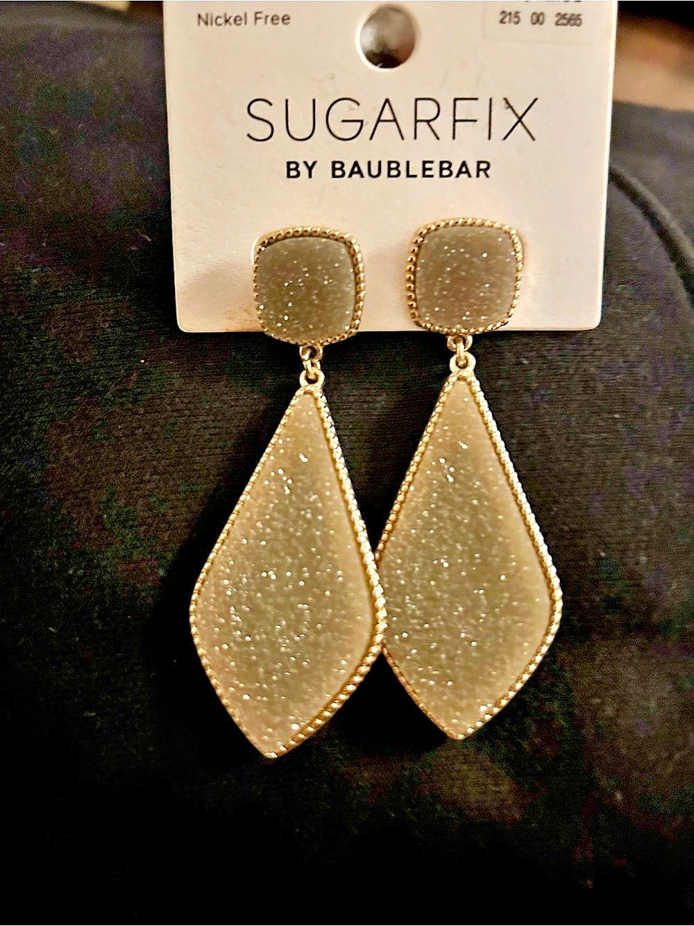Sugarfix by BaubleBar Gold & Gray Dangle Earrings NWT